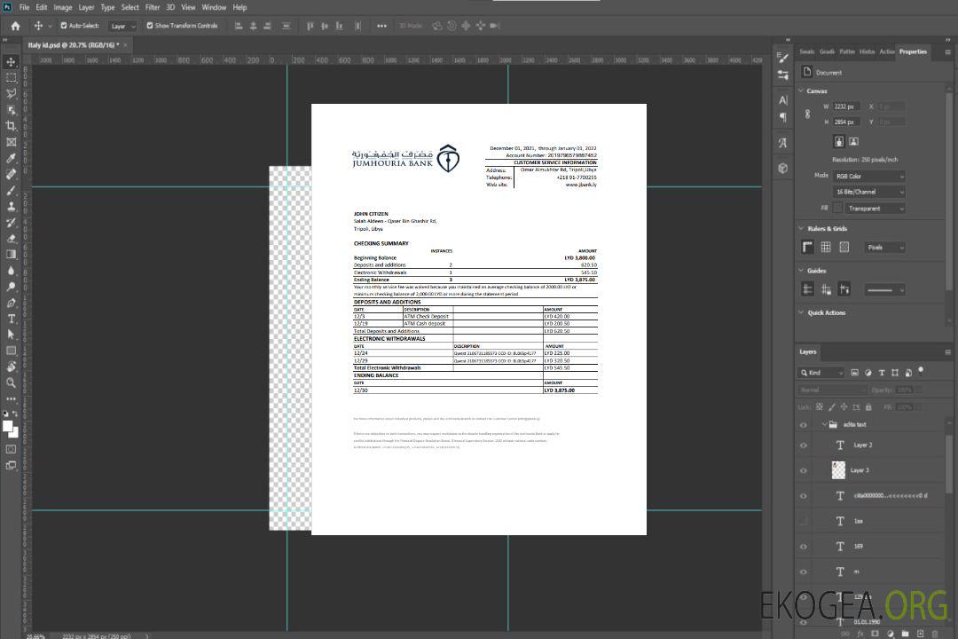 Modèle Excel et PDF de relevé bancaire Libye Jumhouria template Modèle Excel et PDF de relevé bancaire Libye Jumhouria template
